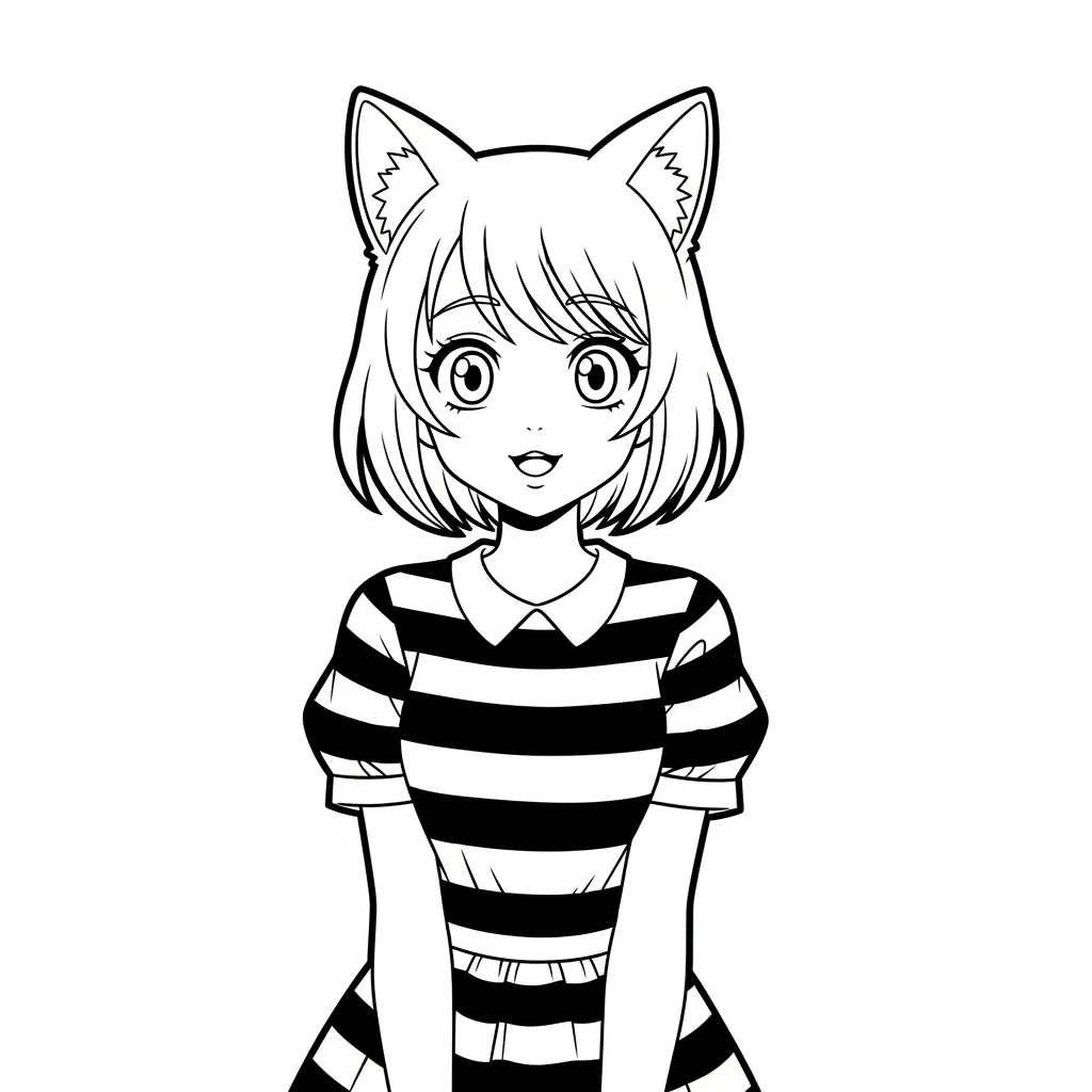 Desenhos de anime para colorir com personagens famosos em traços grossos e fundo branco, prontos para imprimir e pintar