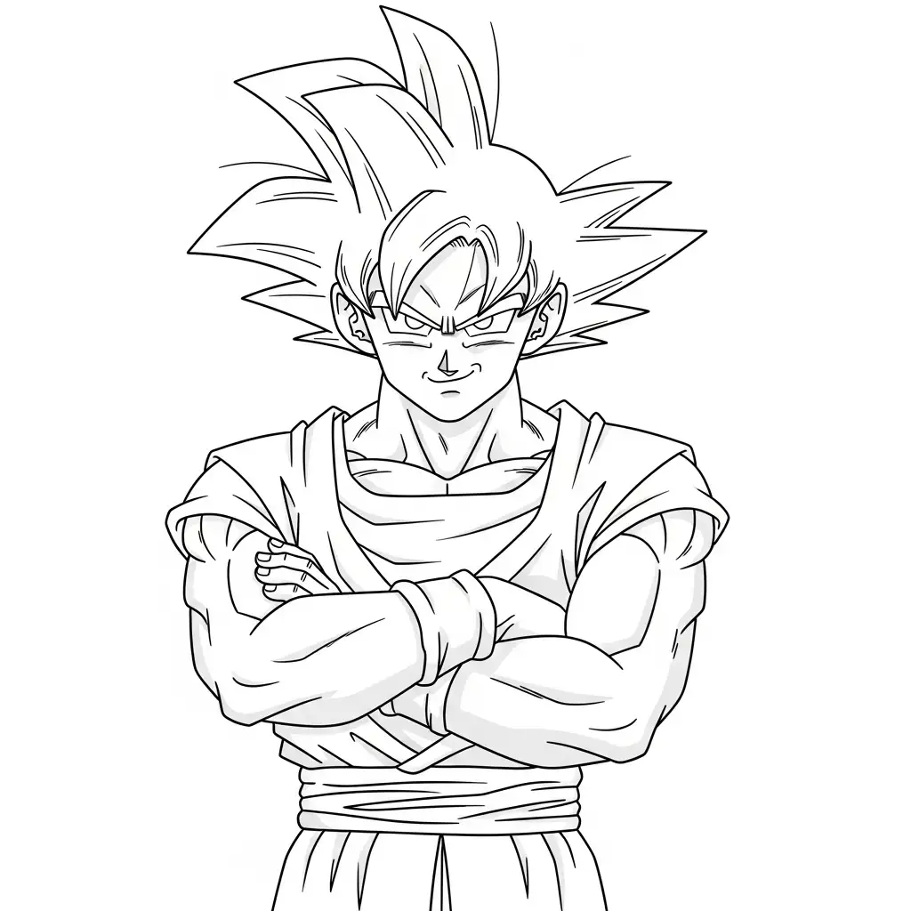 Desenhos de anime para colorir com personagens famosos em traços grossos e fundo branco, prontos para imprimir e pintar