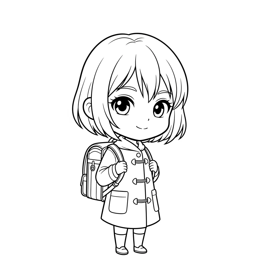 Desenhos de anime para colorir com personagens famosos em traços grossos e fundo branco, prontos para imprimir e pintar