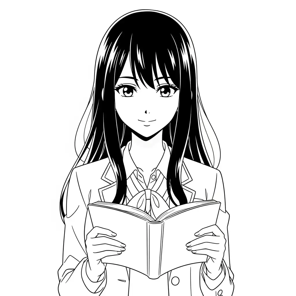 Desenhos de anime para colorir com personagens famosos em traços grossos e fundo branco, prontos para imprimir e pintar