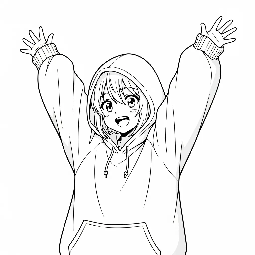 Desenhos de anime para colorir com personagens famosos em traços grossos e fundo branco, prontos para imprimir e pintar