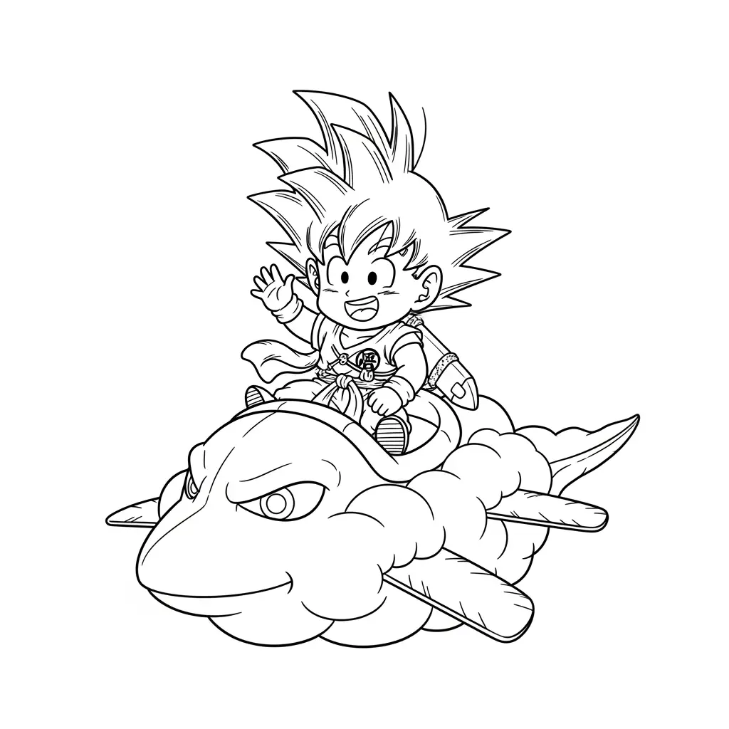 Desenhos de anime para colorir com personagens famosos em traços grossos e fundo branco, prontos para imprimir e pintar
