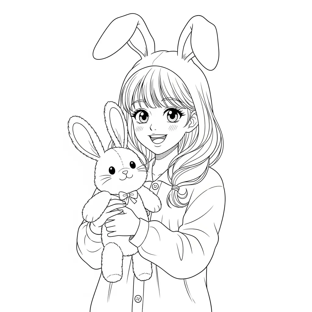 Desenhos de anime para colorir com personagens famosos em traços grossos e fundo branco, prontos para imprimir e pintar
