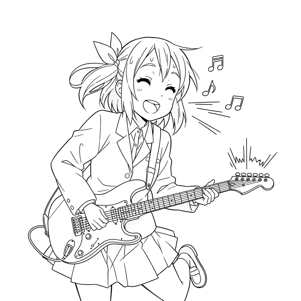 Desenhos de anime para colorir com personagens famosos em traços grossos e fundo branco, prontos para imprimir e pintar