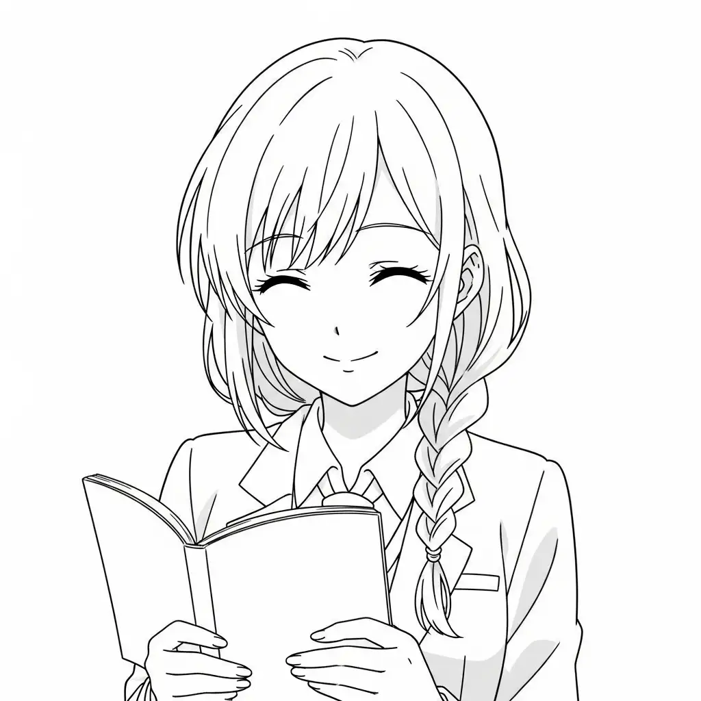 Desenhos de anime para colorir com personagens famosos em traços grossos e fundo branco, prontos para imprimir e pintar