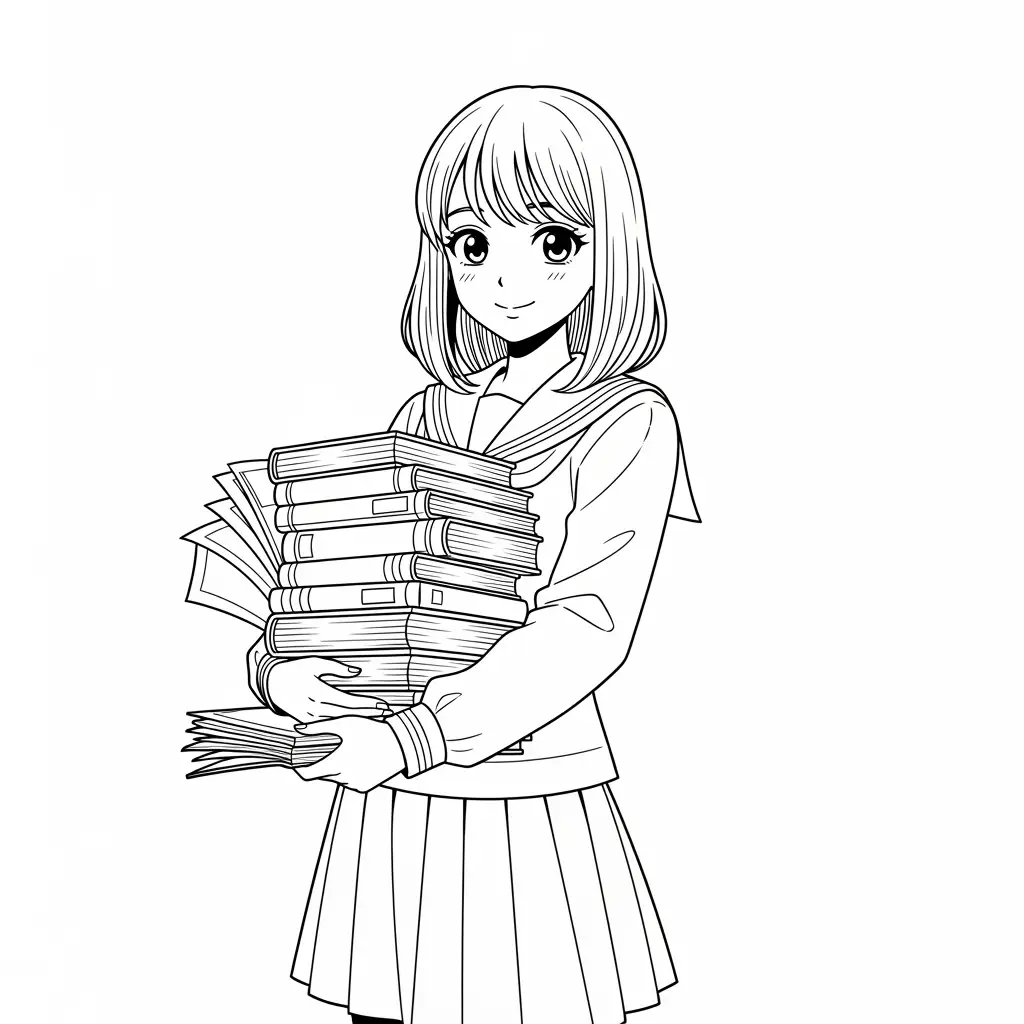 Desenhos de anime para colorir com personagens famosos em traços grossos e fundo branco, prontos para imprimir e pintar