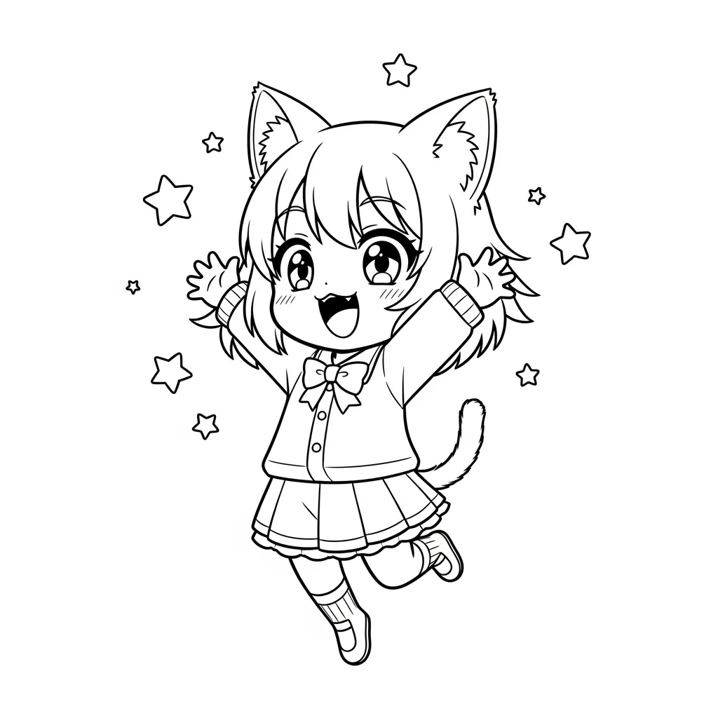 Desenhos de anime para colorir com personagens famosos em traços grossos e fundo branco, prontos para imprimir e pintar