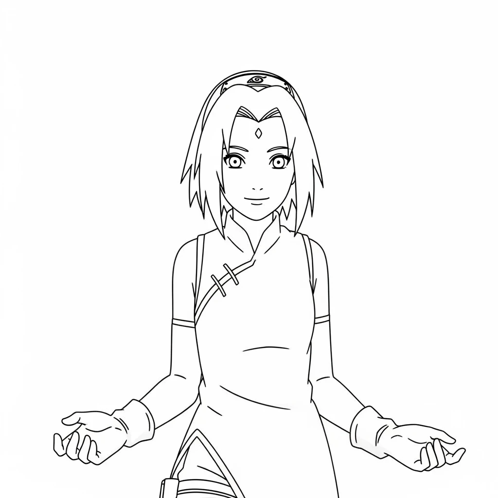 Desenhos de anime para colorir com personagens famosos em traços grossos e fundo branco, prontos para imprimir e pintar