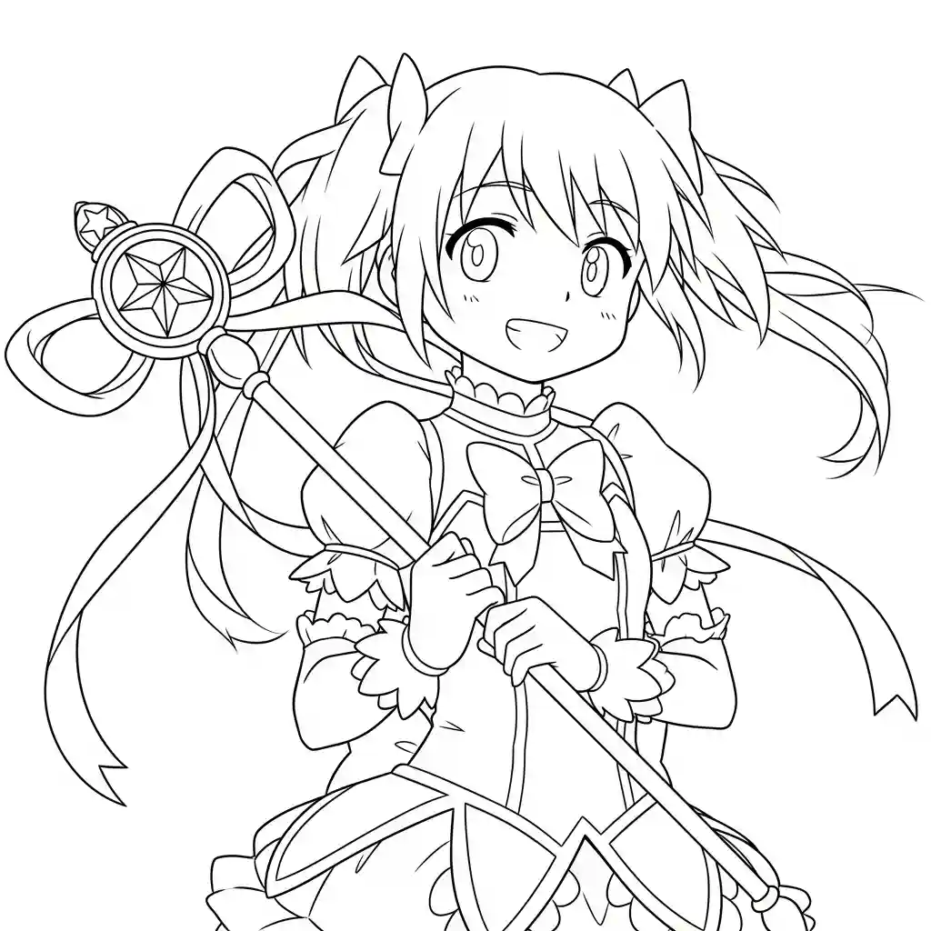 Desenhos de anime para colorir com personagens famosos em traços grossos e fundo branco, prontos para imprimir e pintar