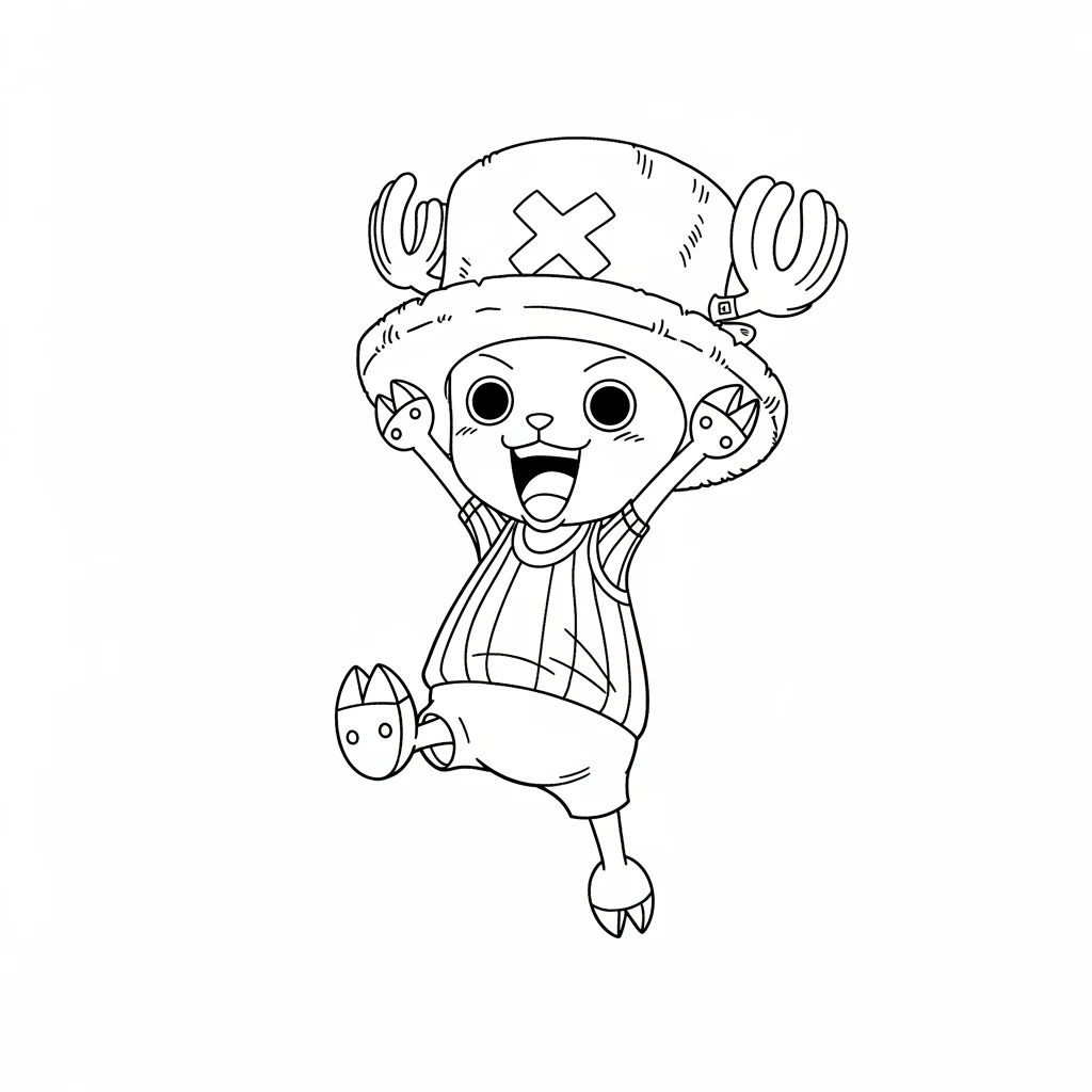 Desenhos de anime para colorir com personagens famosos em traços grossos e fundo branco, prontos para imprimir e pintar