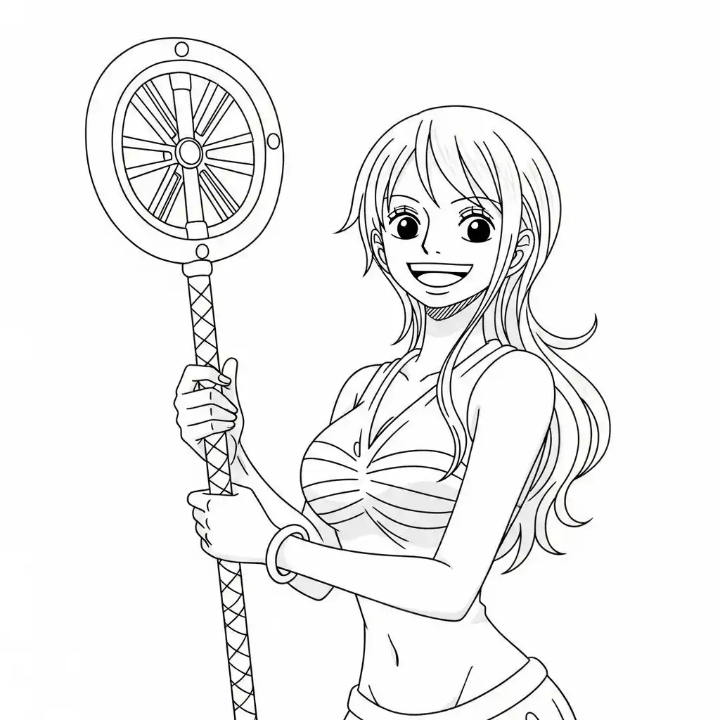 Desenhos de anime para colorir com personagens famosos em traços grossos e fundo branco, prontos para imprimir e pintar