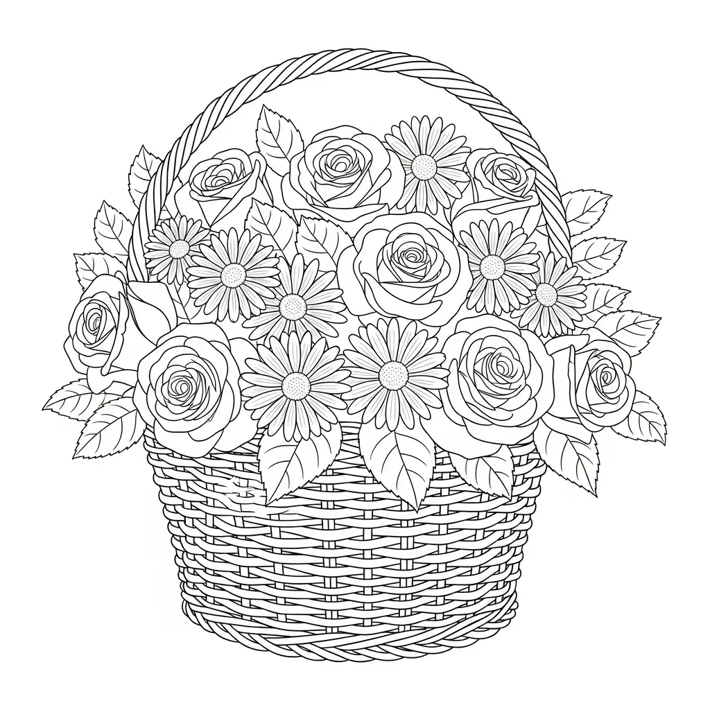 Desenhos de Flores para Colorir – Imprima e Divirta-se