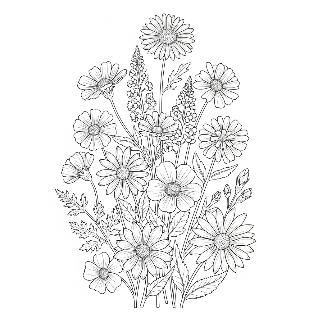 Desenhos de Flores para Colorir – Imprima e Divirta-se