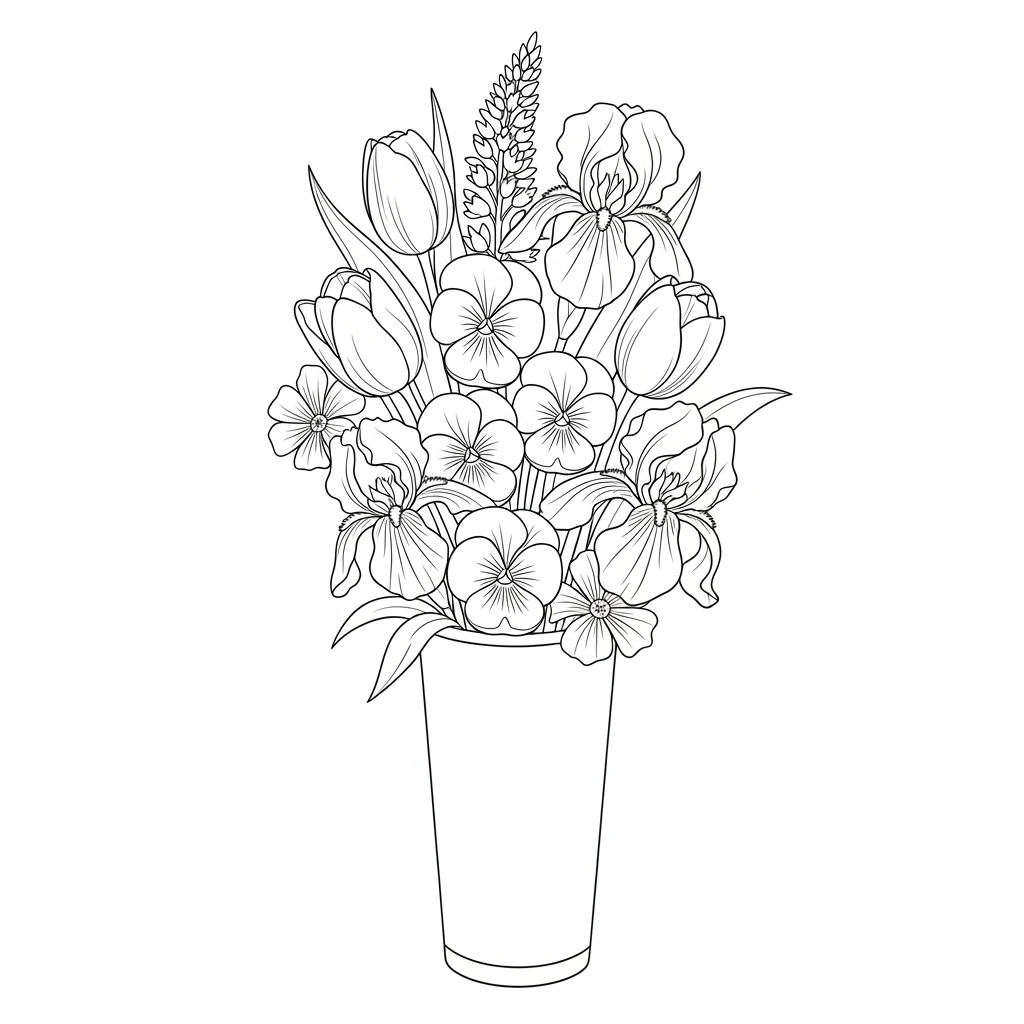 Desenhos de Flores para Colorir – Imprima e Divirta-se