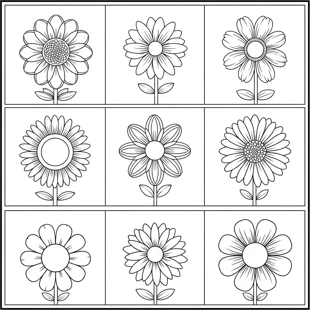 Desenhos de Flores para Colorir – Imprima e Divirta-se
