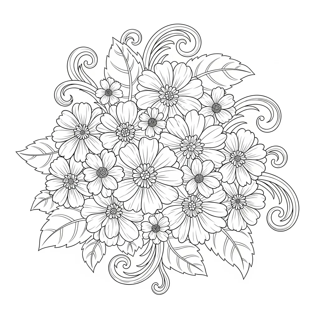 Desenhos de Flores para Colorir – Imprima e Divirta-se