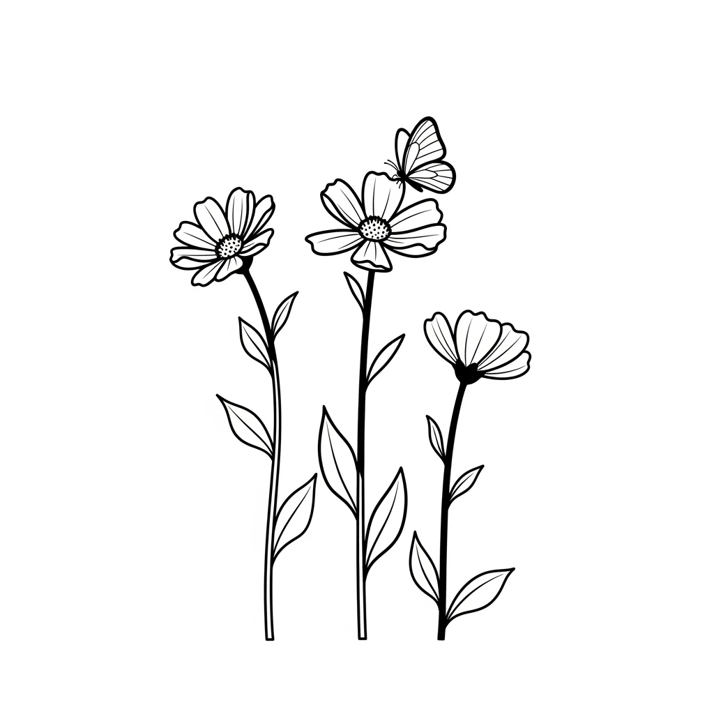 Desenhos de Flores para Colorir – Imprima e Divirta-se