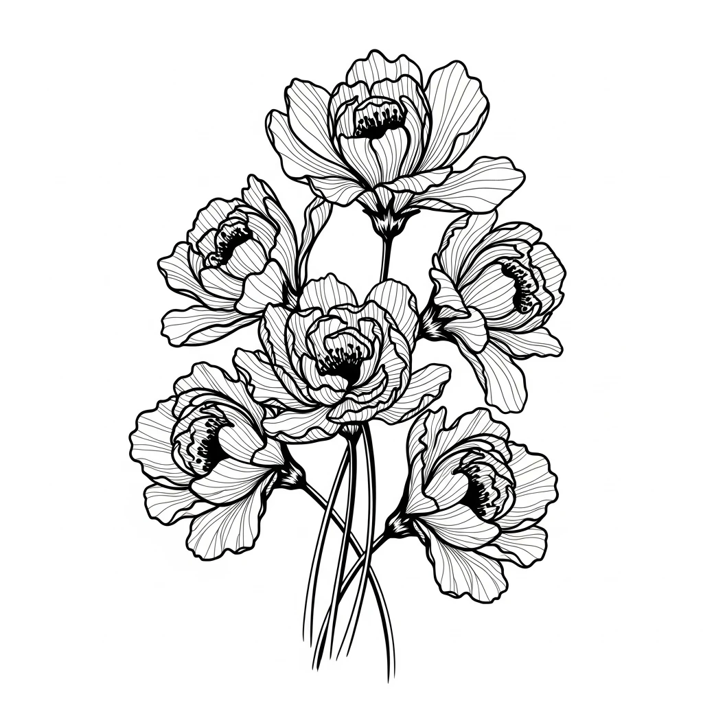 Desenhos de Flores para Colorir – Imprima e Divirta-se