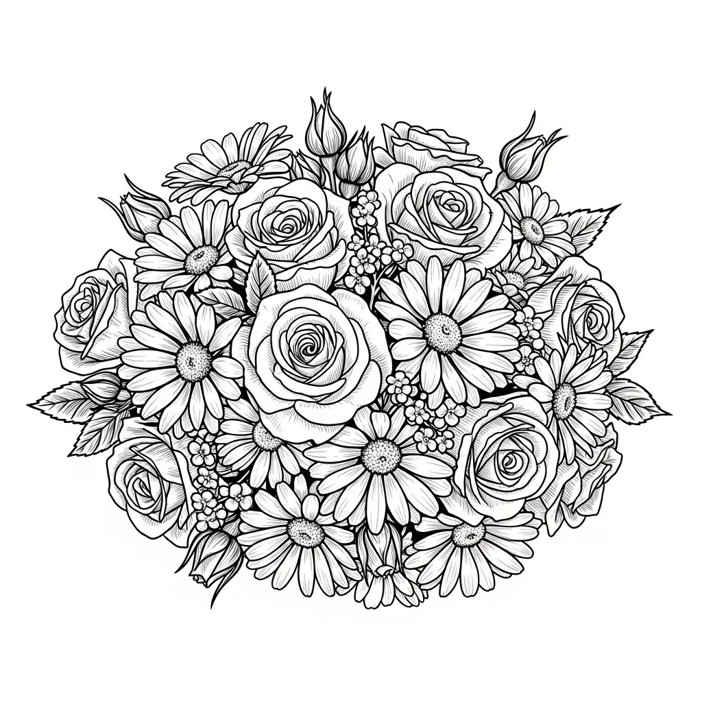 Desenhos de Flores para Colorir – Imprima e Divirta-se