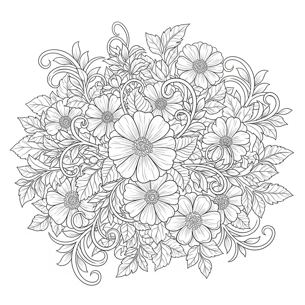 Desenhos de Flores para Colorir – Imprima e Divirta-se