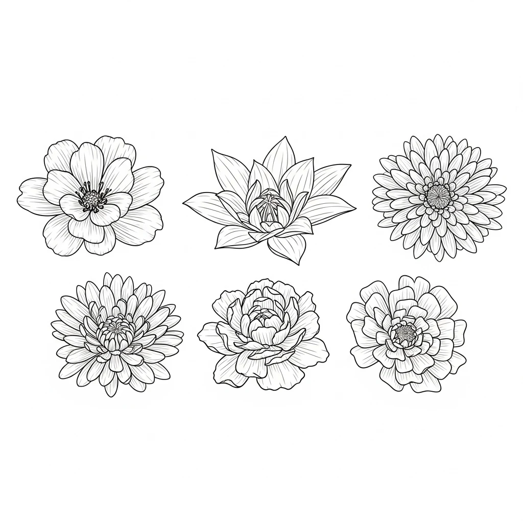 Desenhos de Flores para Colorir – Imprima e Divirta-se