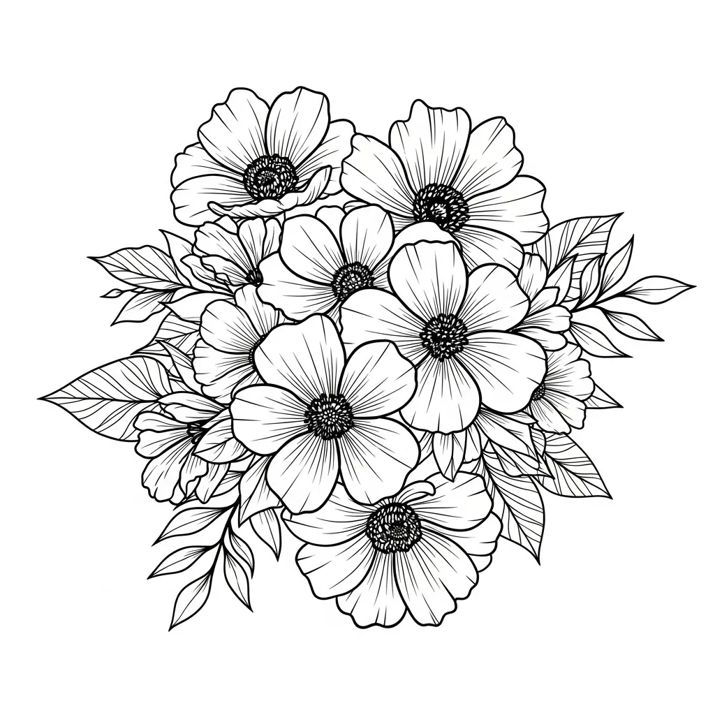 Desenhos de Flores para Colorir – Imprima e Divirta-se