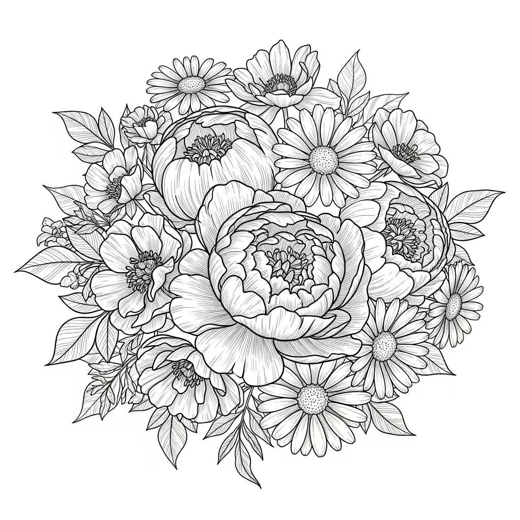 Desenhos de Flores para Colorir – Imprima e Divirta-se