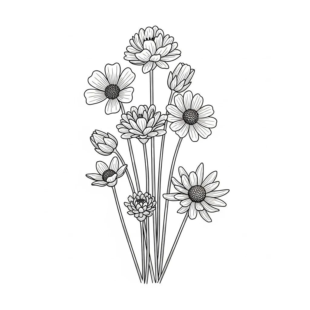 Desenhos de Flores para Colorir – Imprima e Divirta-se