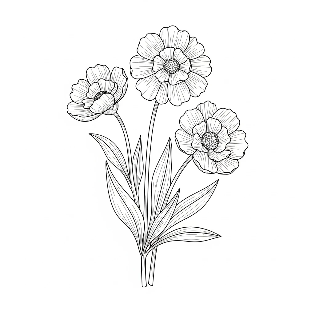 Desenhos de Flores para Colorir – Imprima e Divirta-se