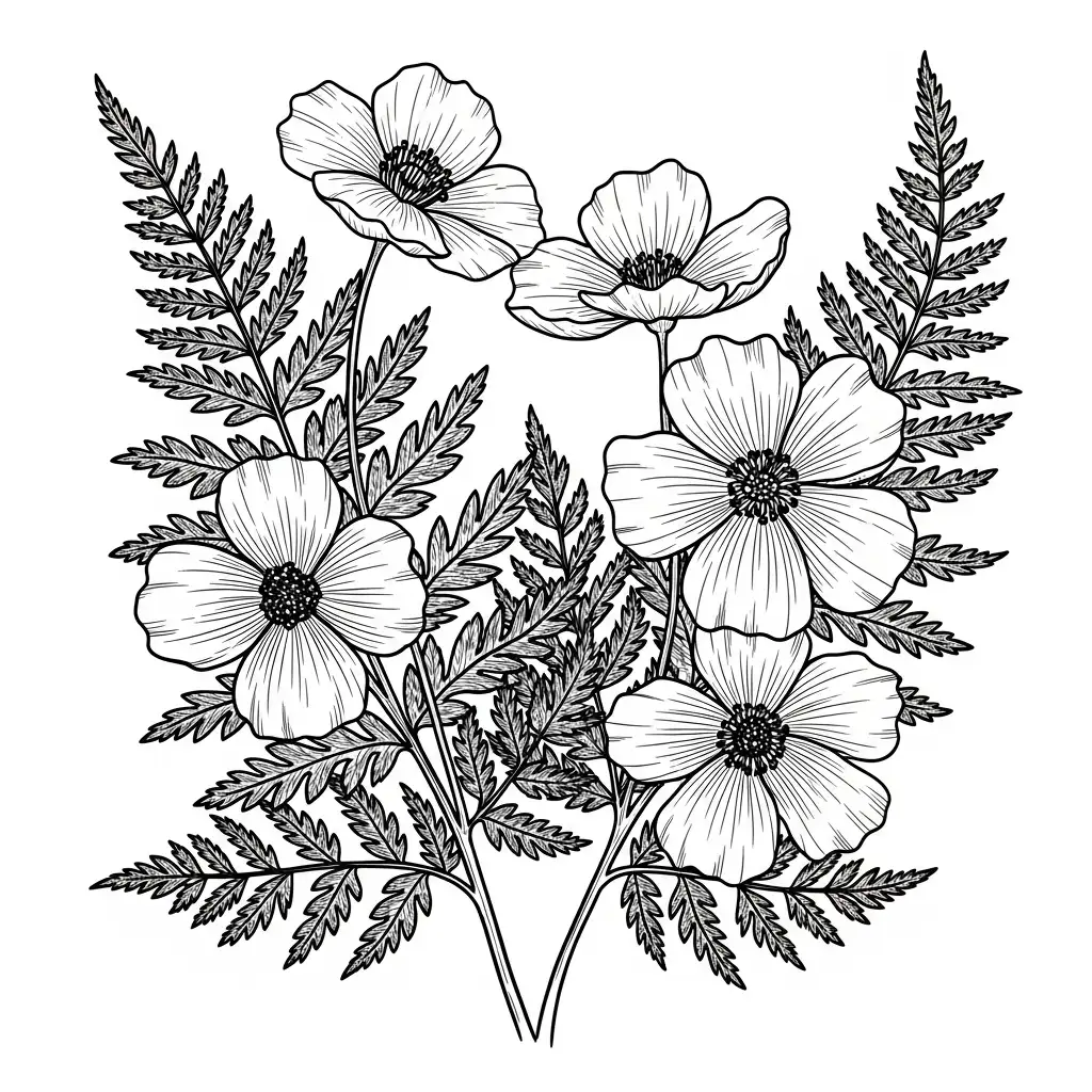 Desenhos de Flores para Colorir – Imprima e Divirta-se