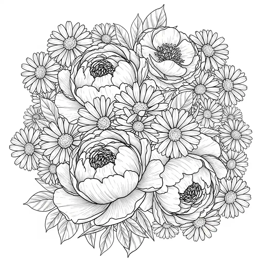 Desenhos de Flores para Colorir – Imprima e Divirta-se