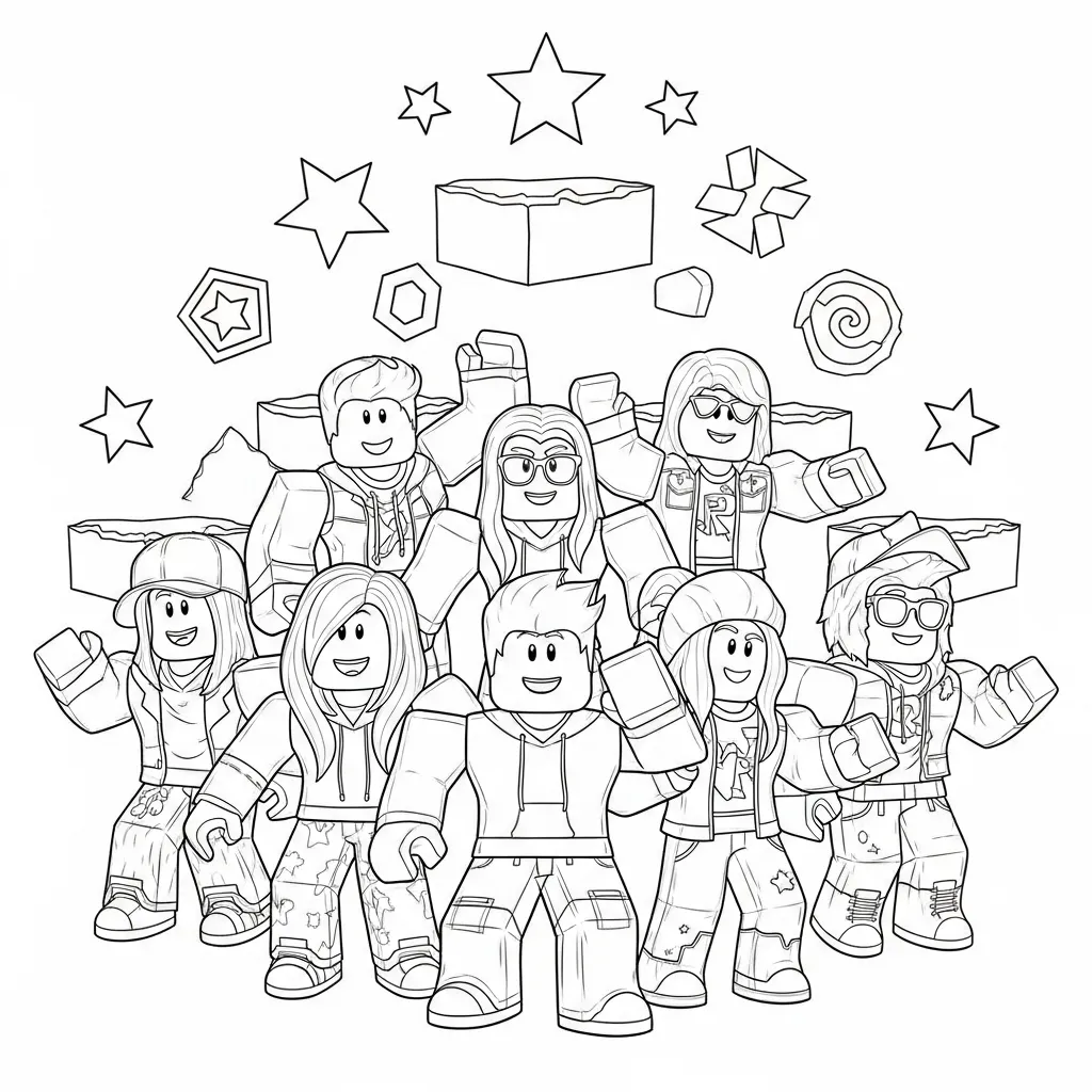 Desenhos de Roblox para imprimir e colorir