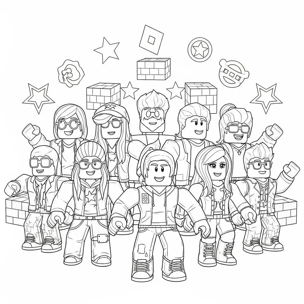 Desenhos de Roblox para imprimir e colorir