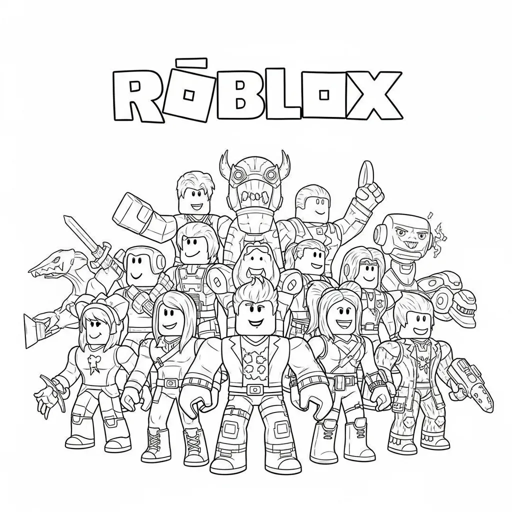 Desenhos de Roblox para imprimir e colorir