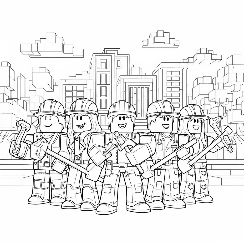 Desenhos de Roblox para imprimir e colorir