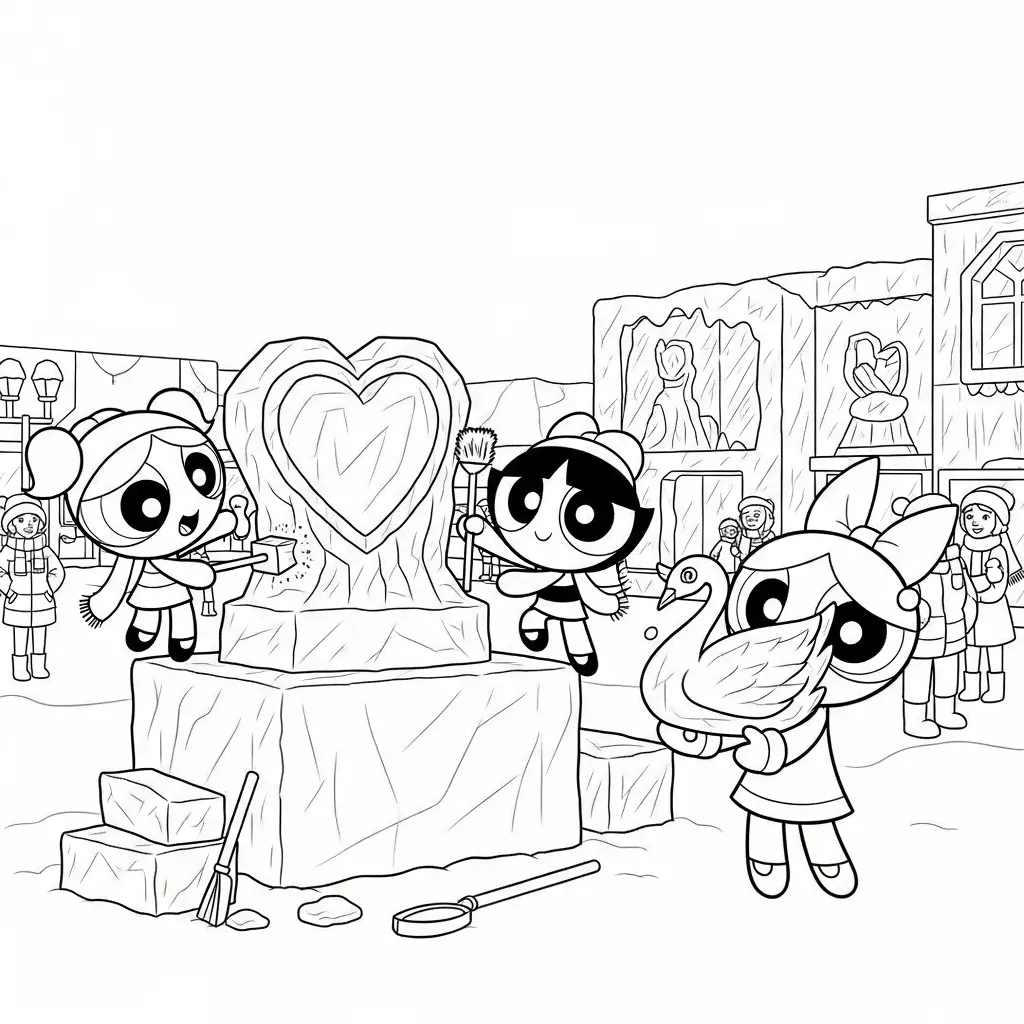 Desenhos para Colorir das Meninas Superpoderosas – Cenas Divertidas para Imprimir