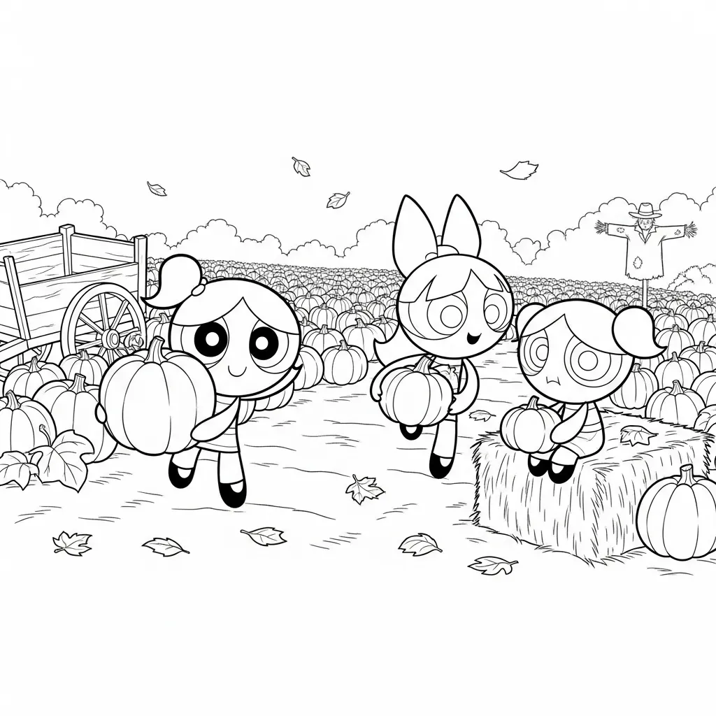 Desenhos para Colorir das Meninas Superpoderosas – Cenas Divertidas para Imprimir