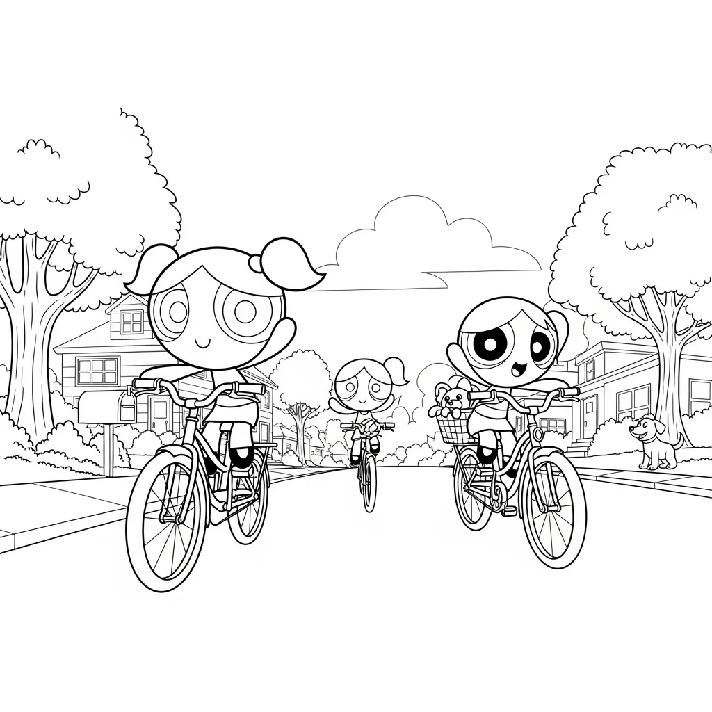 Desenhos para Colorir das Meninas Superpoderosas – Cenas Divertidas para Imprimir