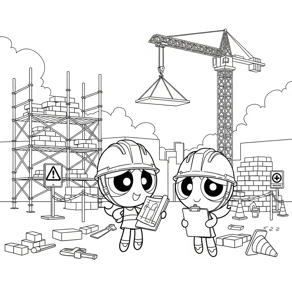 Desenhos para Colorir das Meninas Superpoderosas – Cenas Divertidas para Imprimir