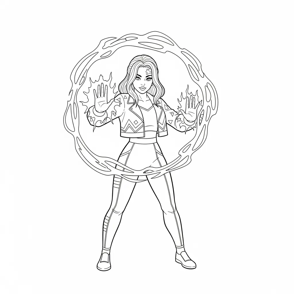 Desenho do personagem Kpop Demon Hunters para colorir