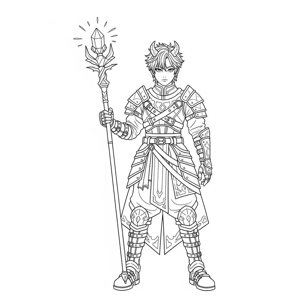 Desenho do personagem Kpop Demon Hunters para colorir