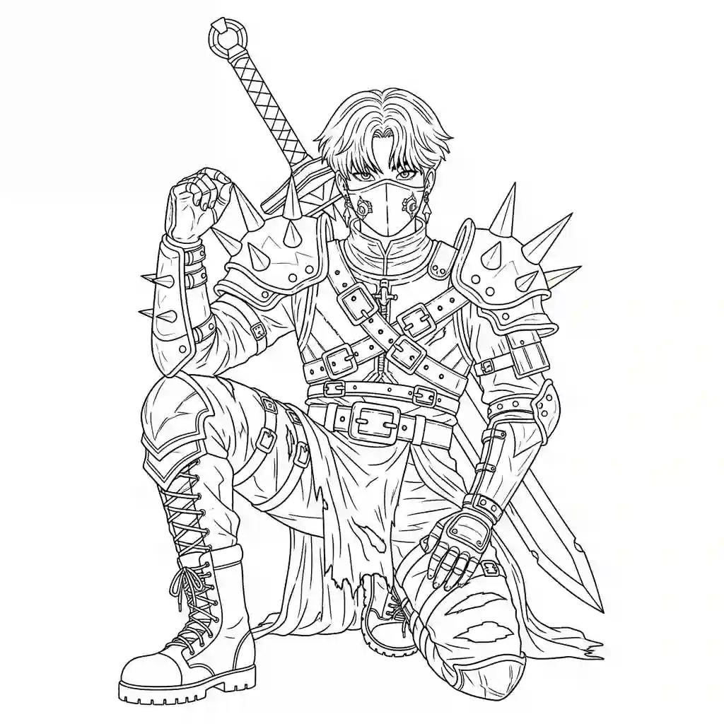 Desenho do personagem Kpop Demon Hunters para colorir