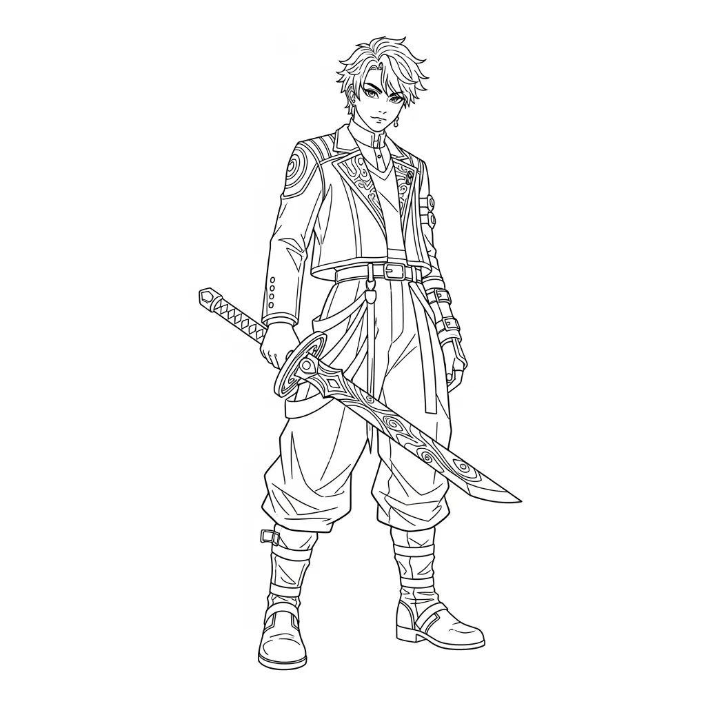 Desenho do personagem Kpop Demon Hunters para colorir