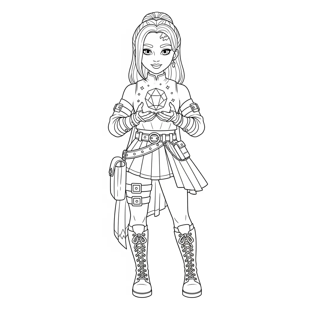 Desenho do personagem Kpop Demon Hunters para colorir