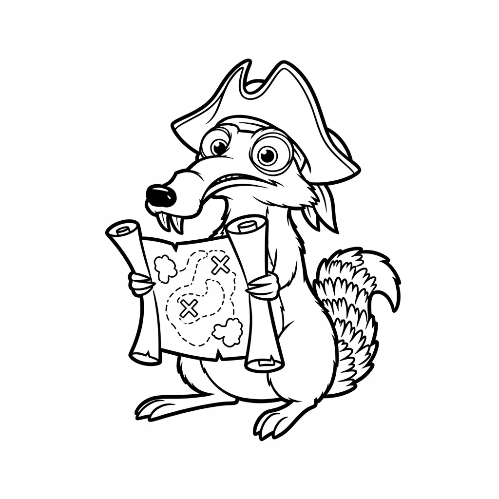 Desenho da Era do Gelo para colorir com Manny, Sid, Diego e Scrat em preto e branco