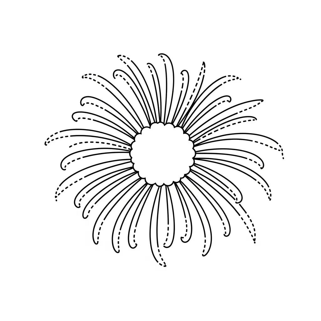 desenho de fogos de artifício para colorir