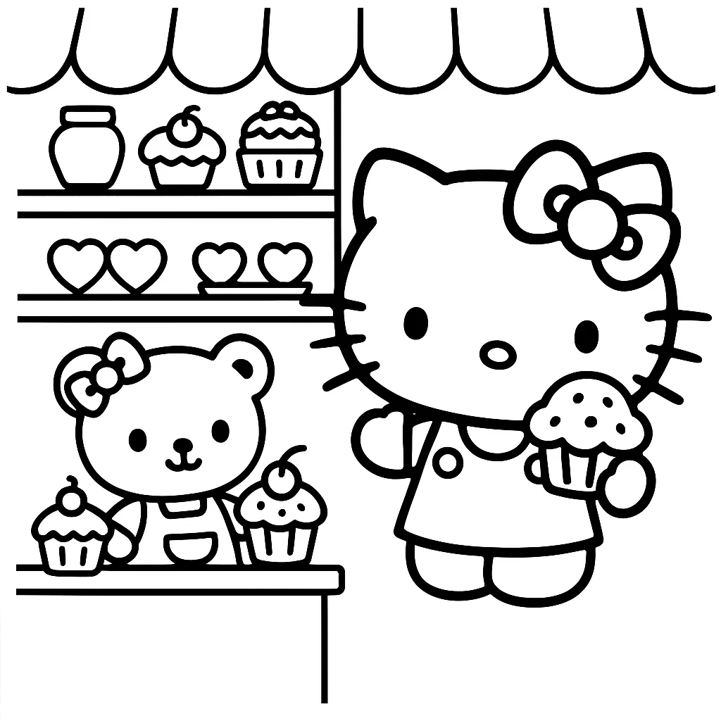 Desenhos da Hello Kitty para Imprimir e Colorir