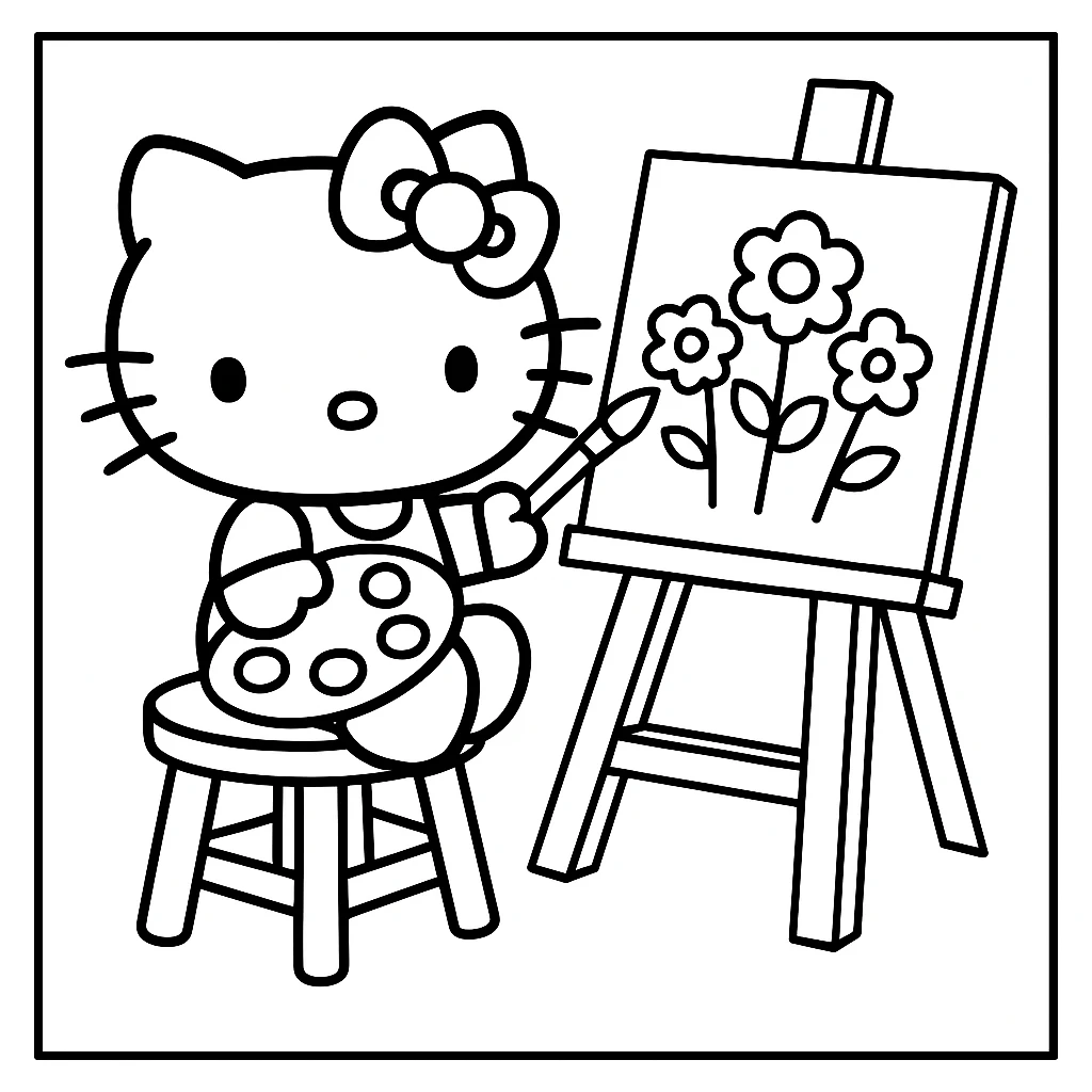 Desenhos da Hello Kitty para Imprimir e Colorir