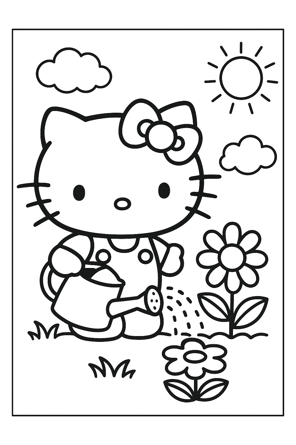Desenhos da Hello Kitty para Imprimir e Colorir