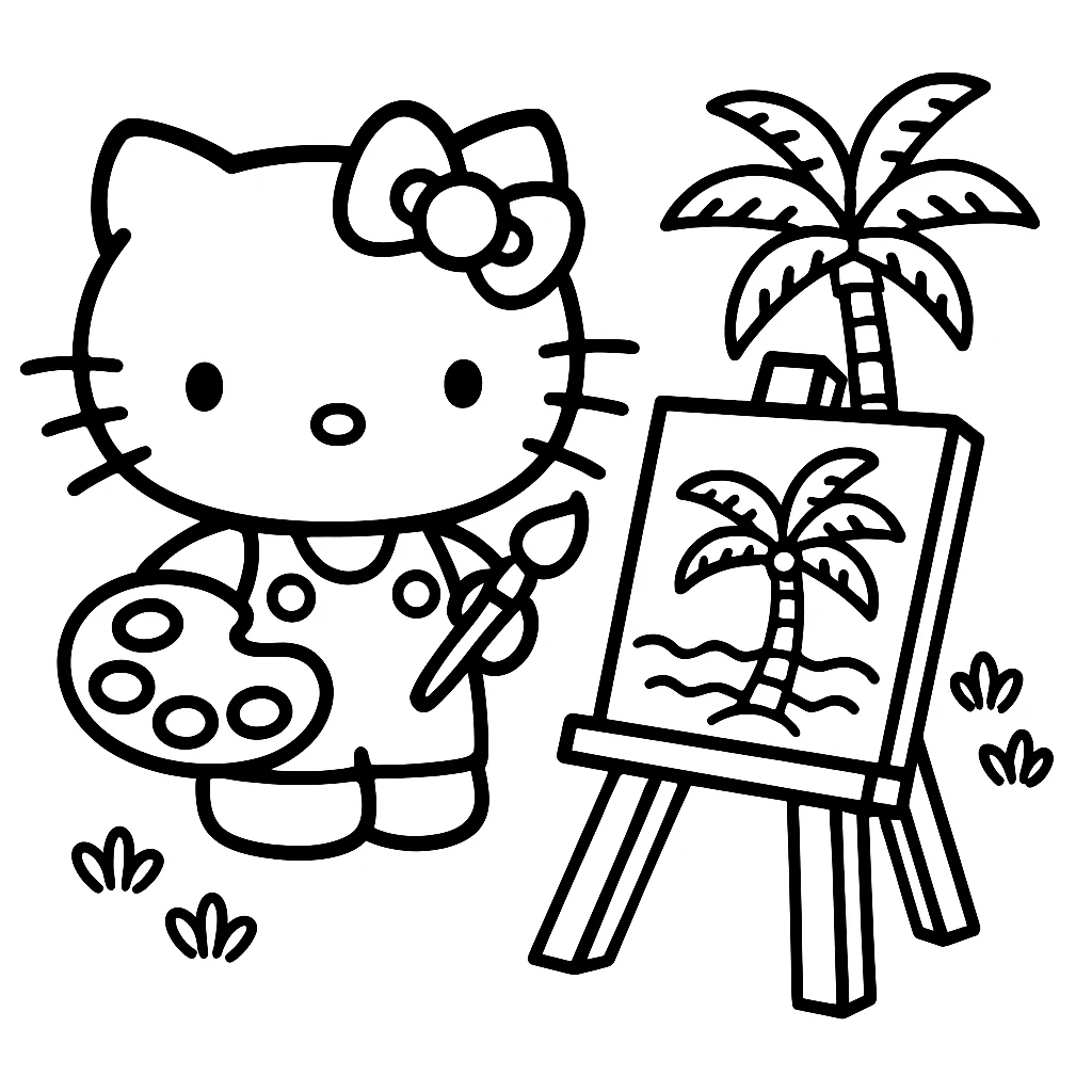 Desenhos da Hello Kitty para Imprimir e Colorir